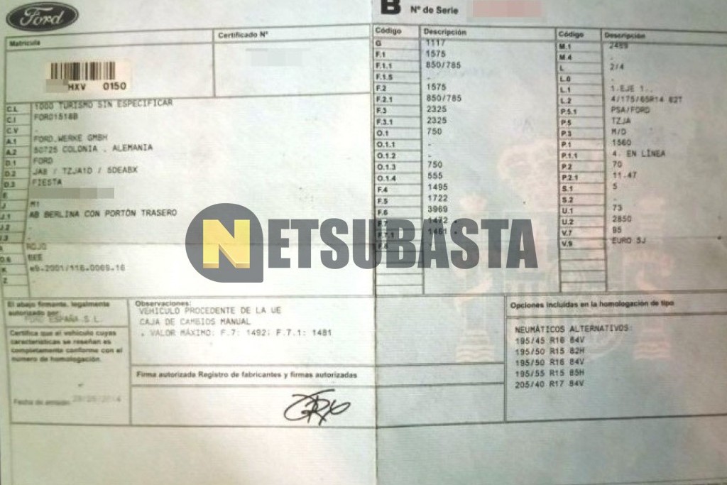 Ford Fiesta 1.6 TDCi 2014