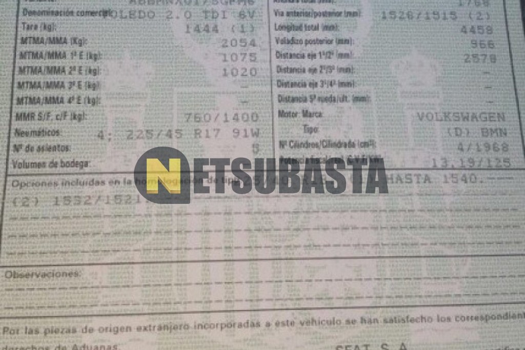 Seat Toledo 2.0 TDI 2006