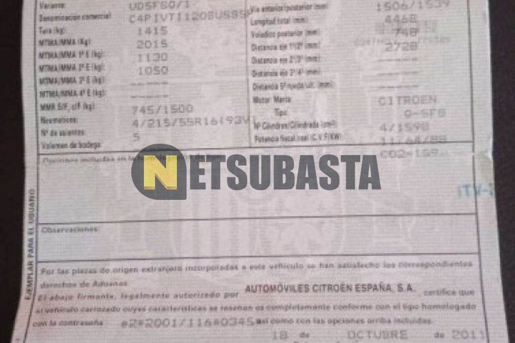 Citroën C4 Picasso 1.6 VTi 2011