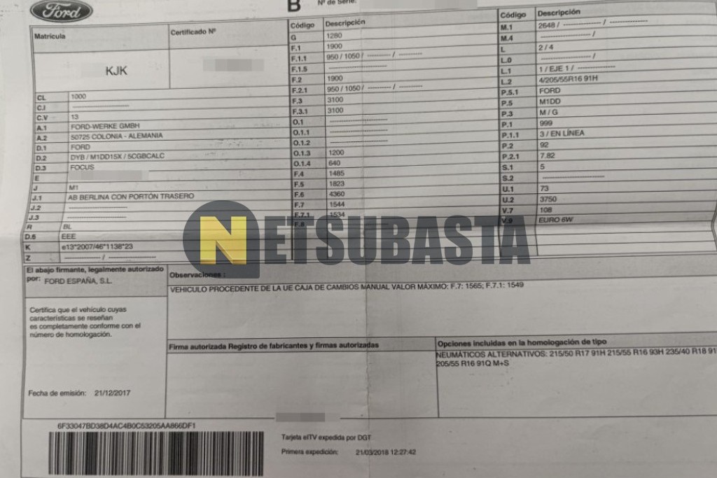 Ford Focus 1.0 EcoBoost 2018