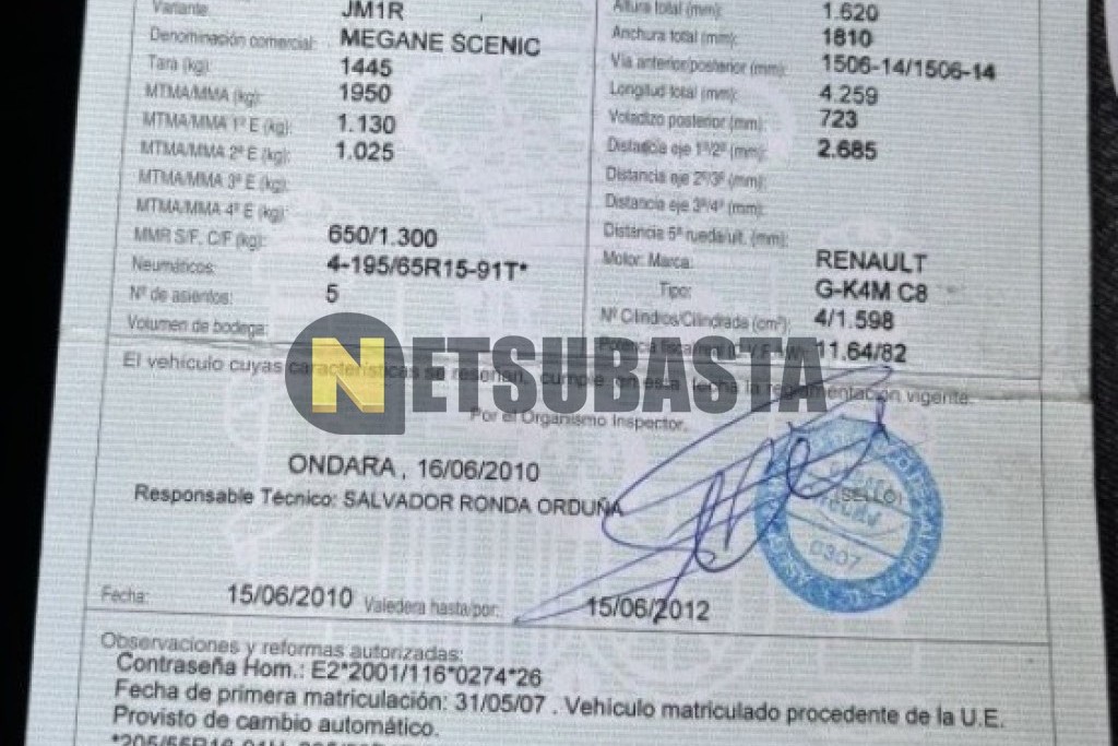 Renault Scenic 1.6 Aut. 2007