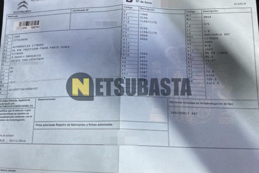 Citroën Grand C4 Picasso 1.6 HDi 2015