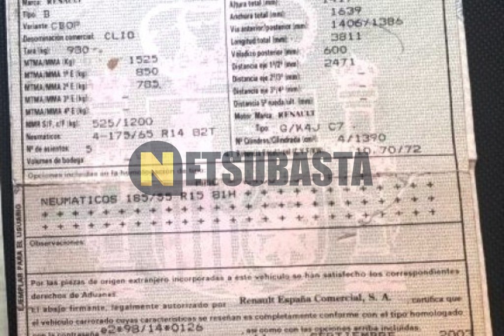 Renault Clio 1.4 16v 2003