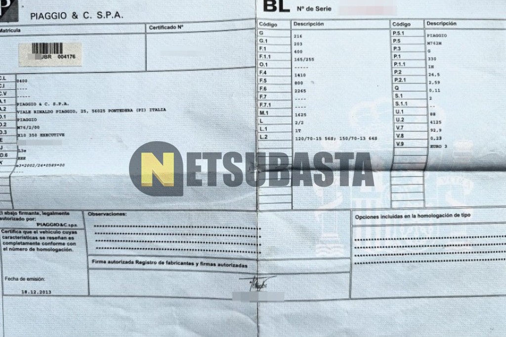 Piaggio X10 350 Executive 2014