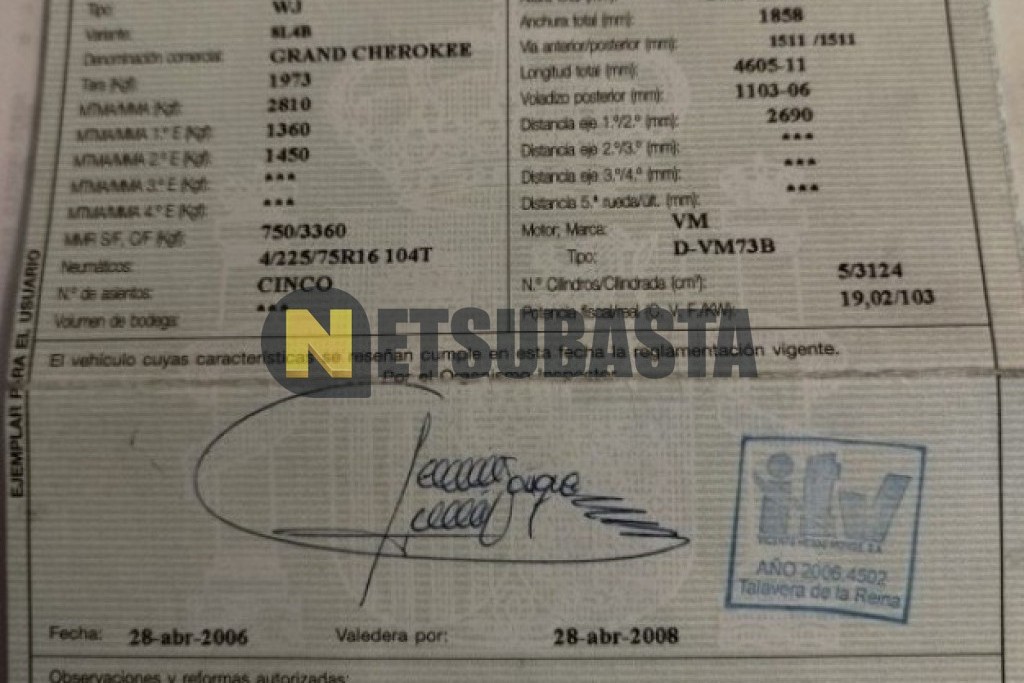 Jeep Grand Cherokee 3.1 TD Aut. 2000