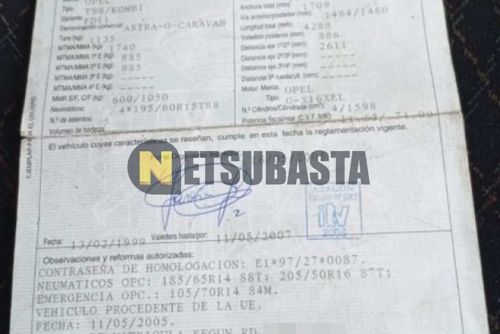 Opel Astra Caravan 1.6 8v 1999