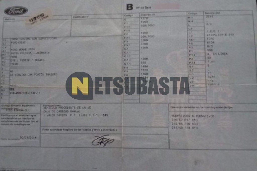 Ford Focus 1.0 EcoBoost 2014