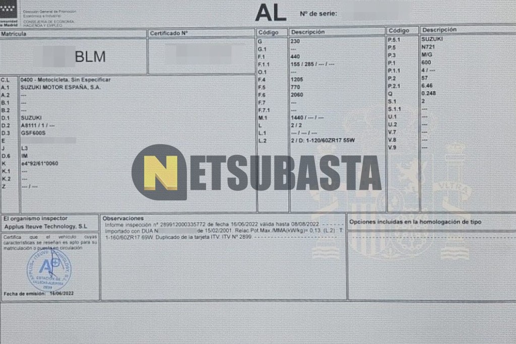 Suzuki GSF 600 Bandit S 2001