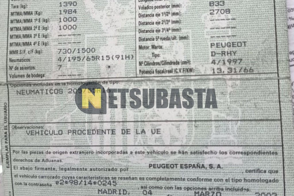 Peugeot 307 SW 2.0 HDi 2003