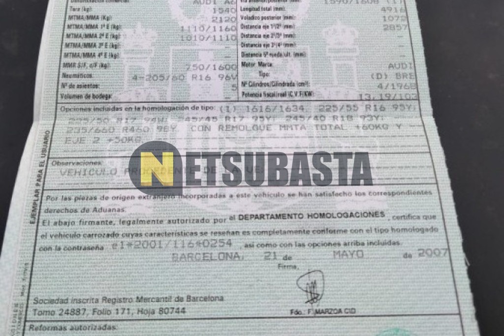 Audi A6 2.0 TDI 2007