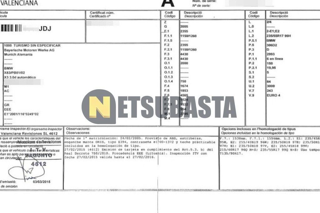 Bmw X3 3.0d Aut. 2005