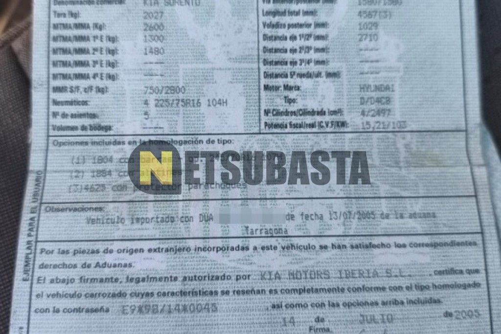 Kia Sorento 2.5 CRDi 4x4 2007