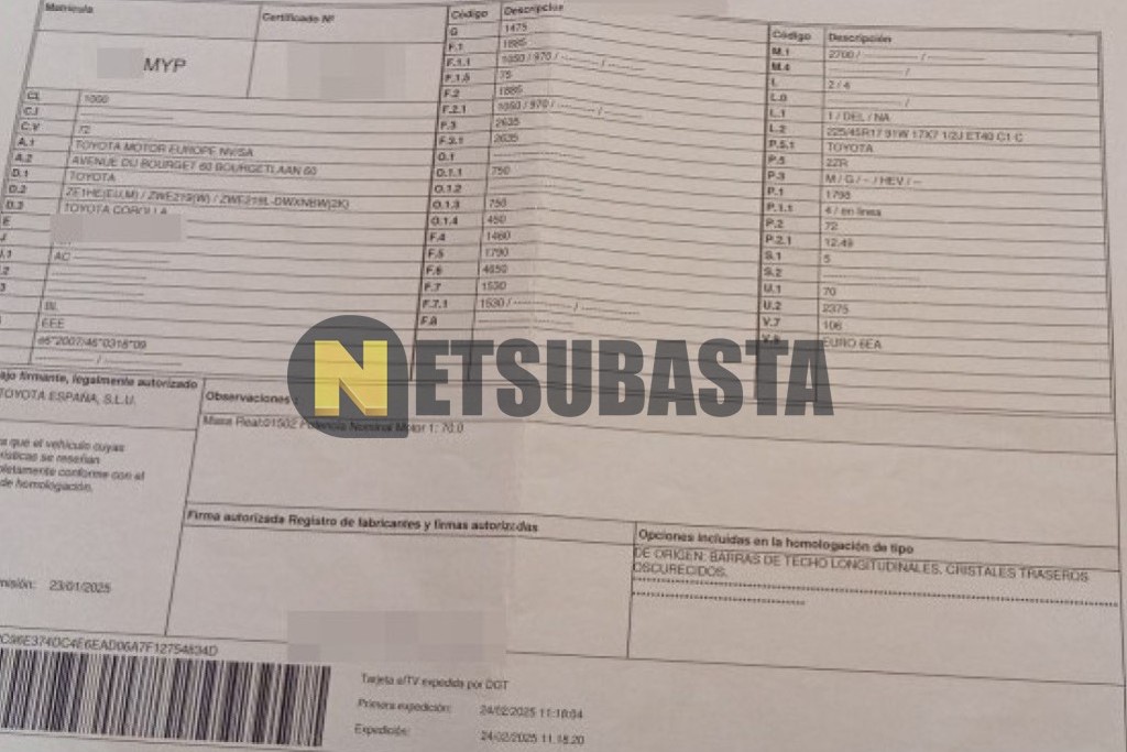 Toyota Corolla Touring Sports 140H 2025