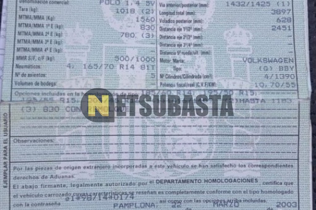 Volkswagen Polo 1.4 2003