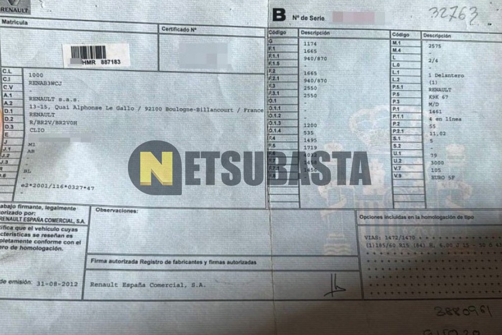 Renault Clio 1.5 dCi 2012