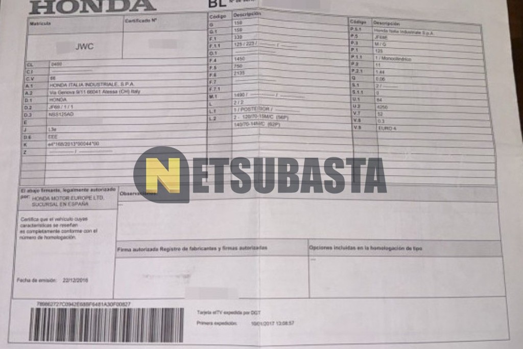 Honda Forza 125 2017