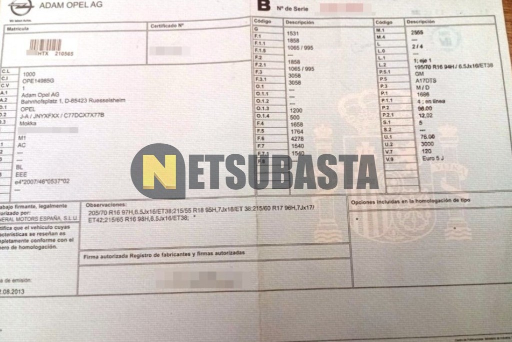 Opel Mokka 1.7 CDTI 4x2 2013