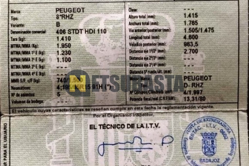 Peugeot 406 2.0 HDi 2000