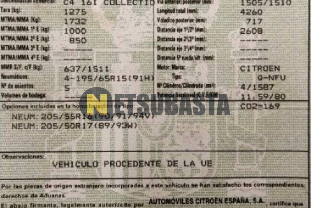 Citroën C4 1.6i 16v 2008