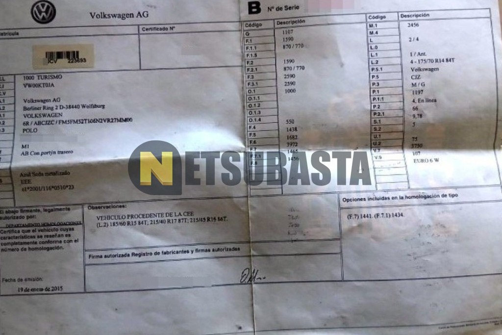 Volkswagen Polo 1.2 TSI BMT 2015
