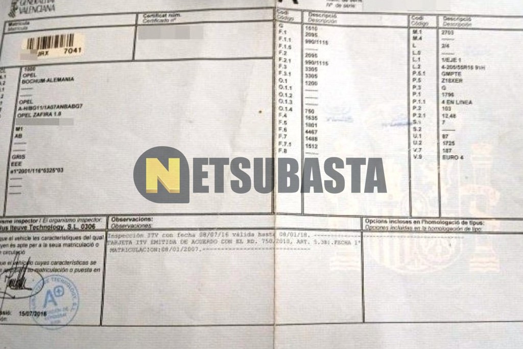 Opel Zafira 1.8 16V 2007