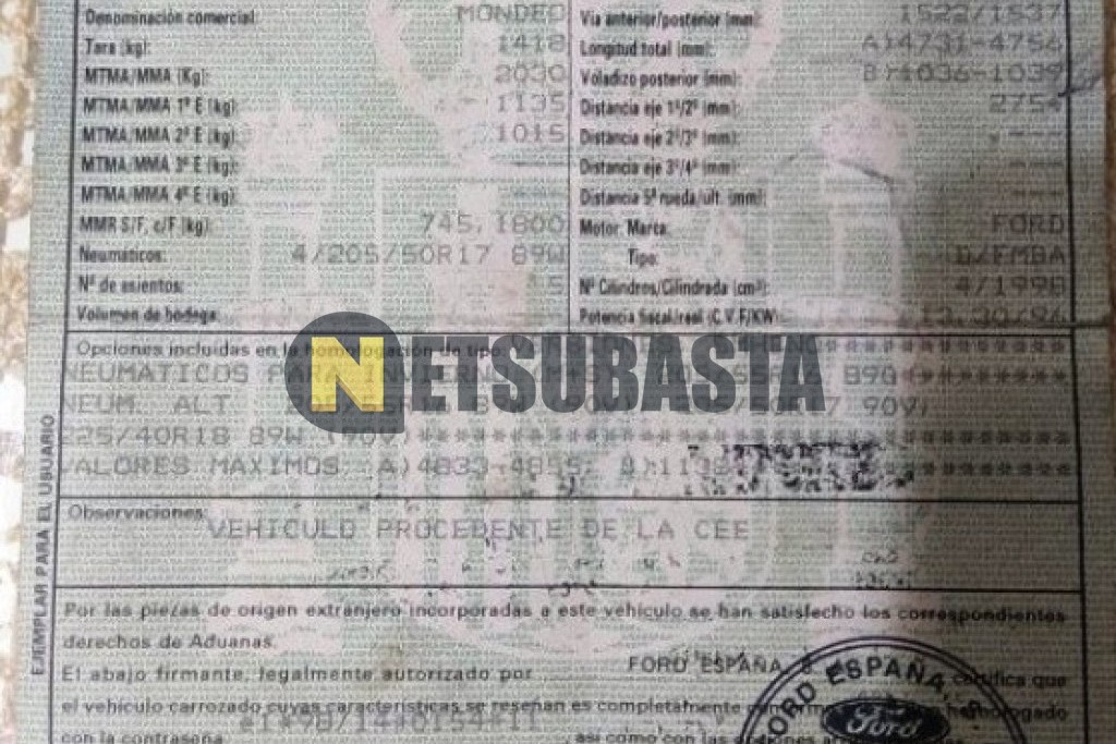 Ford Mondeo 2.0 TDCi 2003