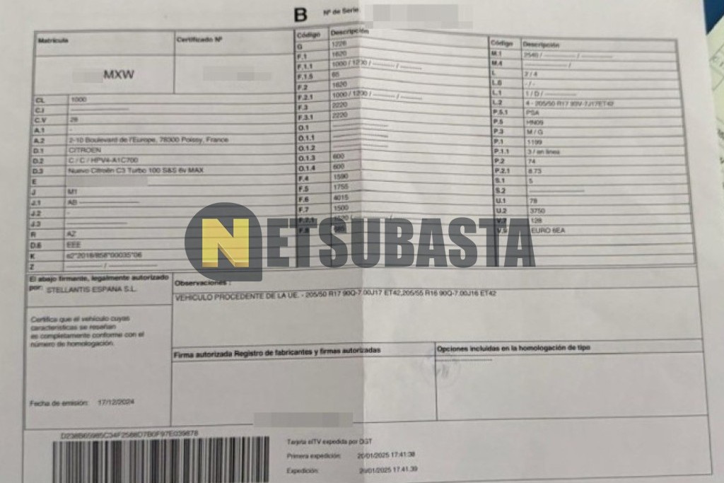 Citroën C3 1.2 Turbo 2025