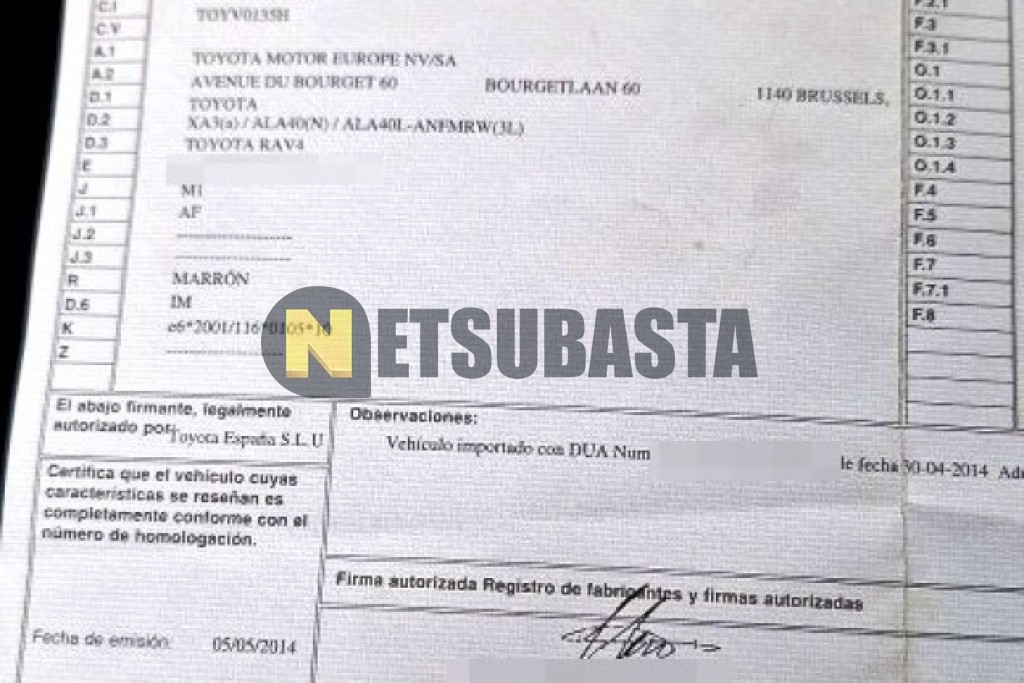 Toyota RAV4 120D 4X2 2014