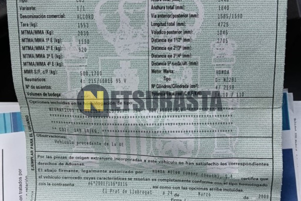 Honda Accord 2.2 i-DTEC 2009