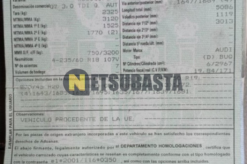 Audi Q7 3.0 TDI quattro tiptronic 6 vel. 2006