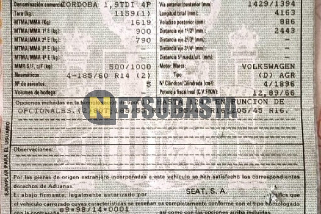 Seat Cordoba 1.9 TDI 2001