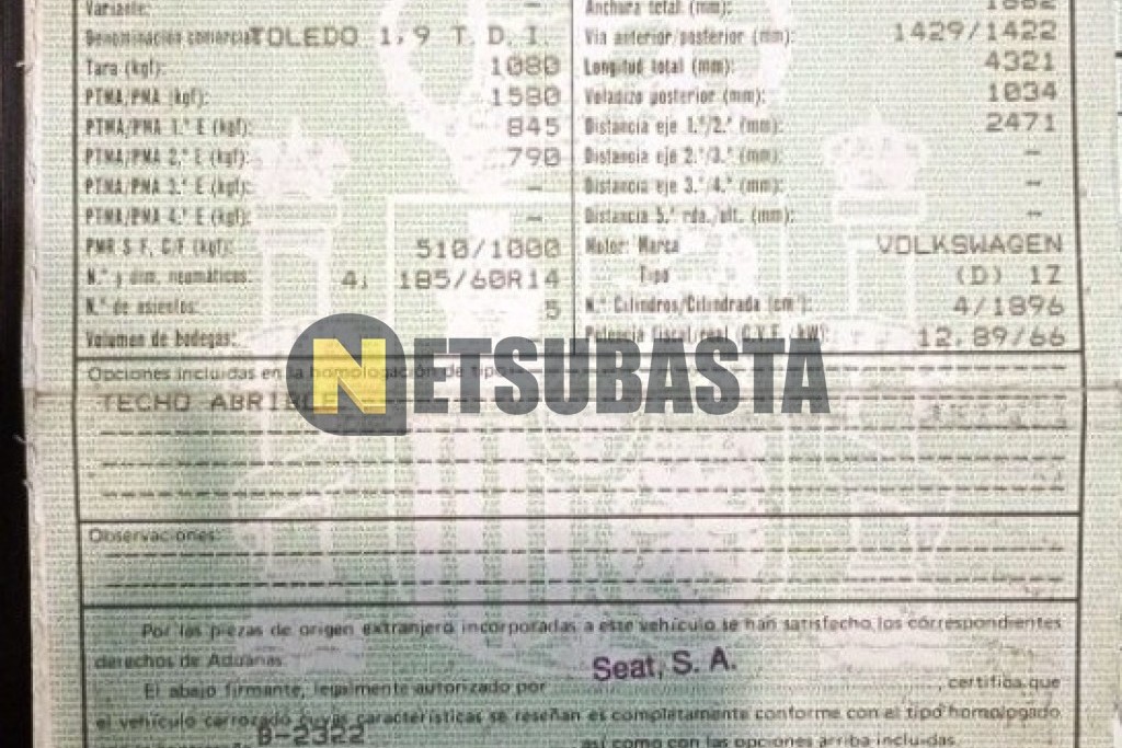 Seat Toledo 1.9 TDI 1995