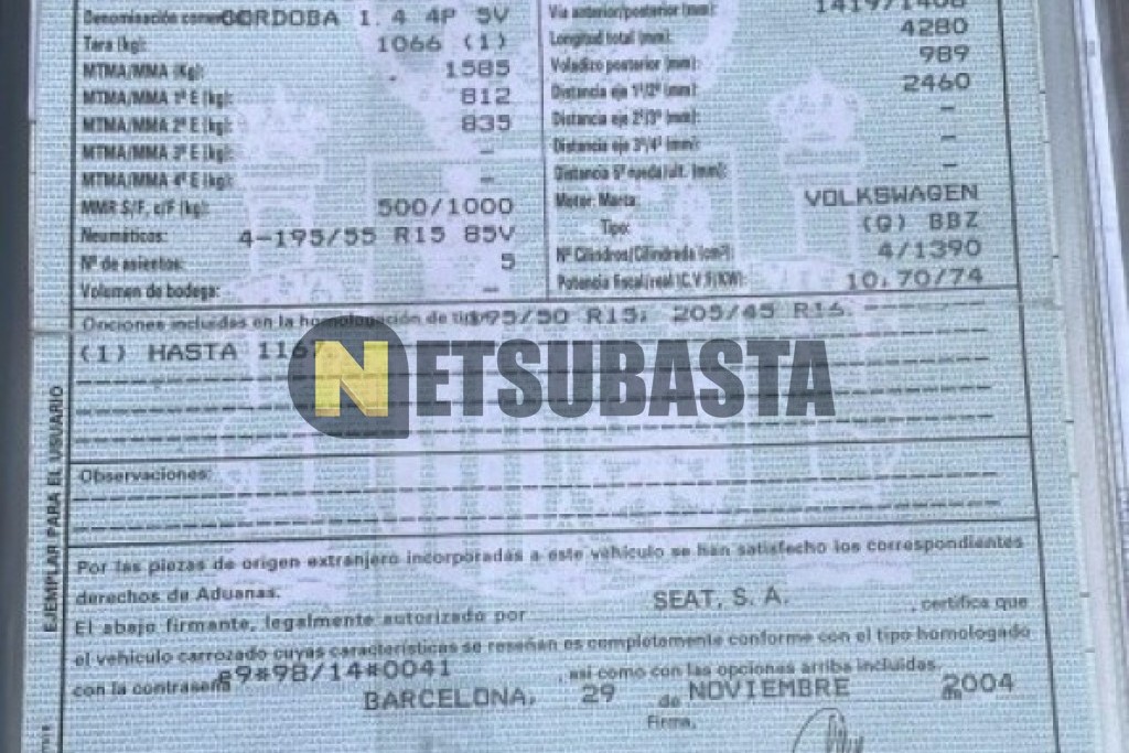 Seat Córdoba 1.4 16V 2005