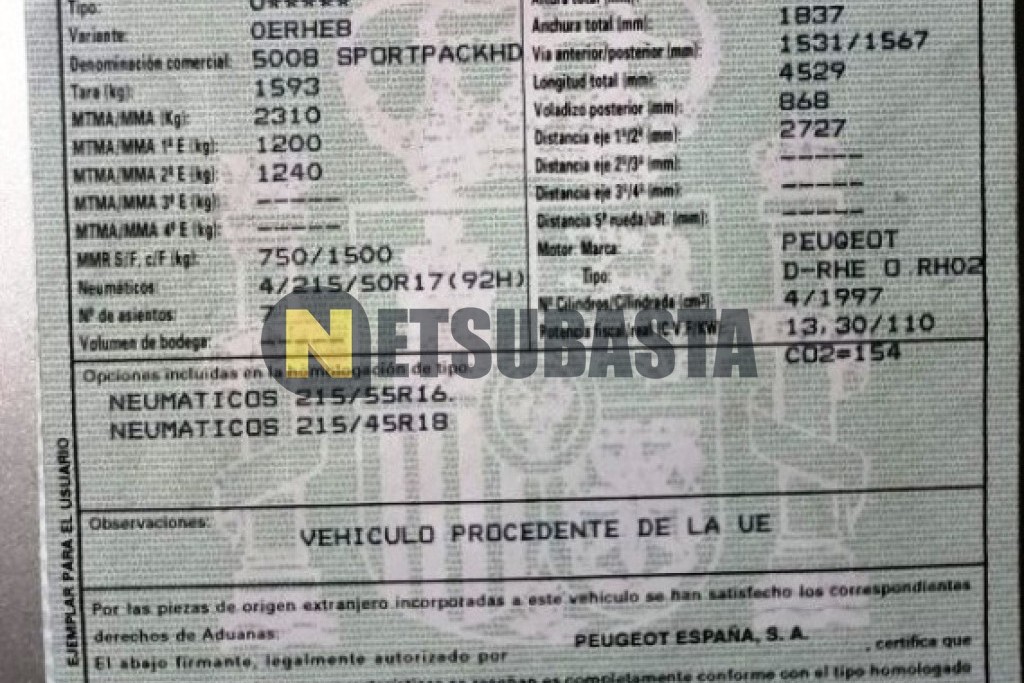 Peugeot 5008 2.0 HDI 2011