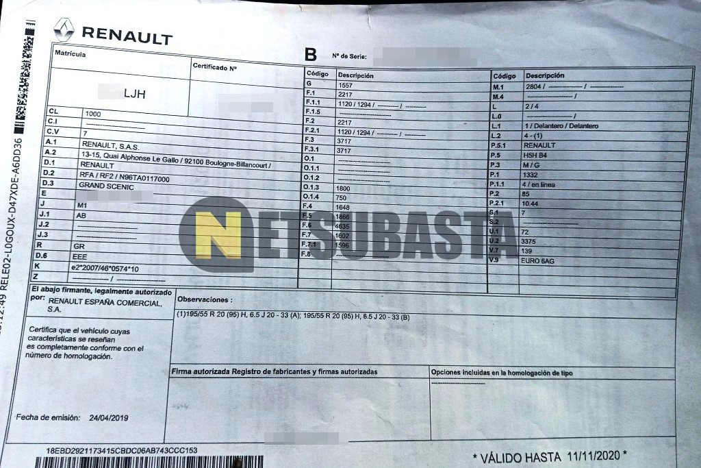 Renault Grand Scenic 1.3 TCe GPF 7 plazas 2020