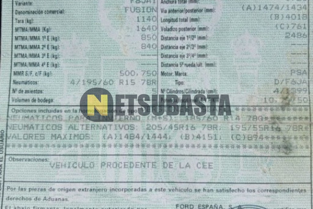 Ford Fusion 1.4 TDCi 2004