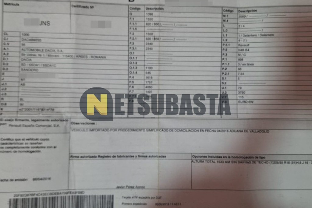 Dacia Sandero 0.9 TCE 2016