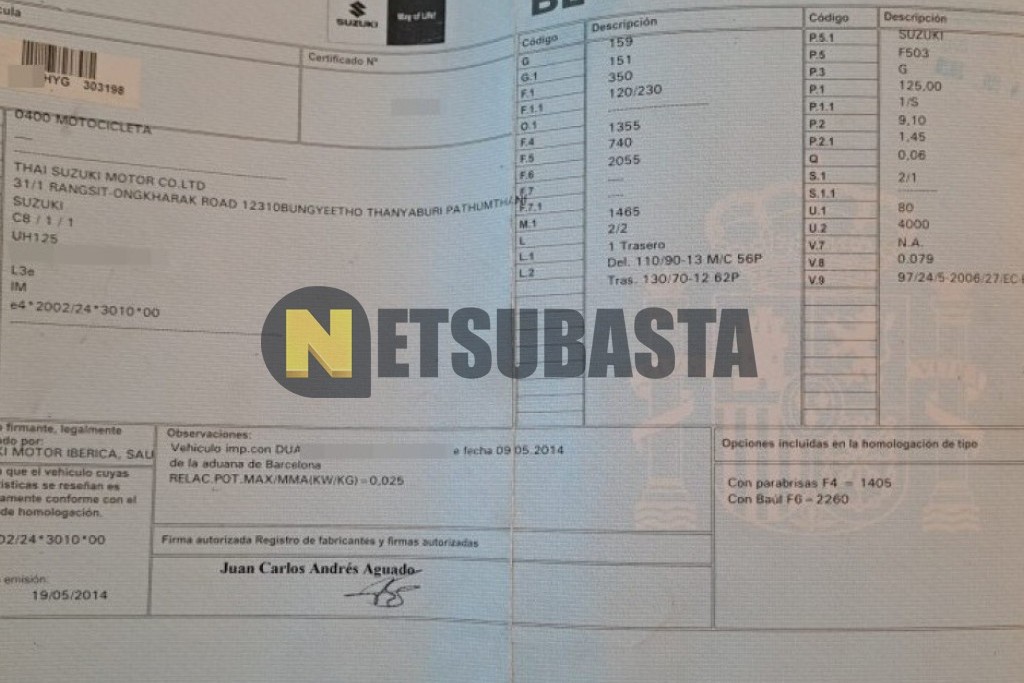 Suzuki BURGMAN 125 ABS 2014