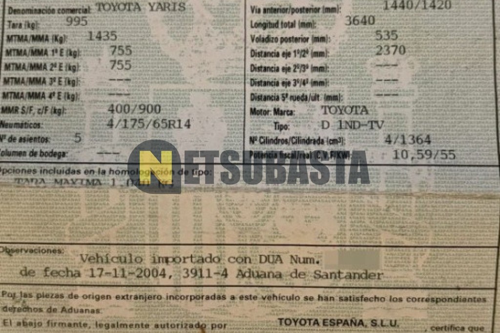 Toyota Yaris 1.4 D4-D 2005