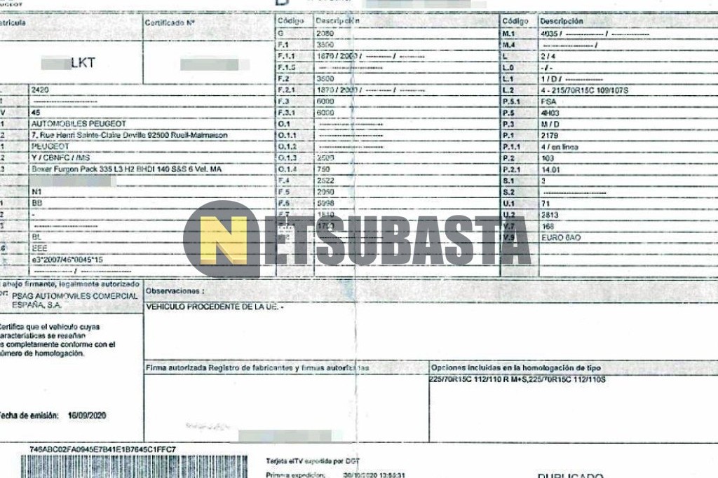 Peugeot Boxer 2.2 BlueHDi 2020