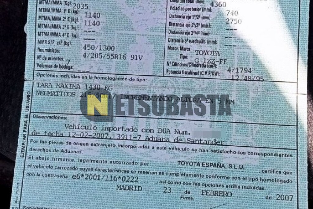 Toyota Corolla Verso 1.8 VVT-i 2007