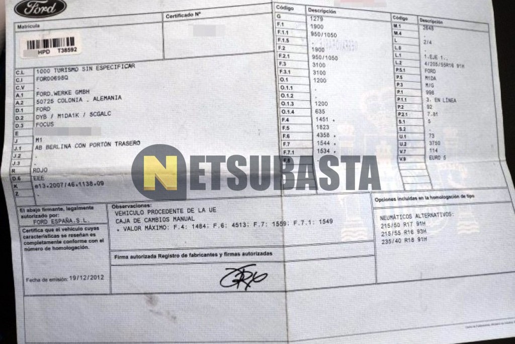 Ford Focus 1.0 EcoBoost 2013