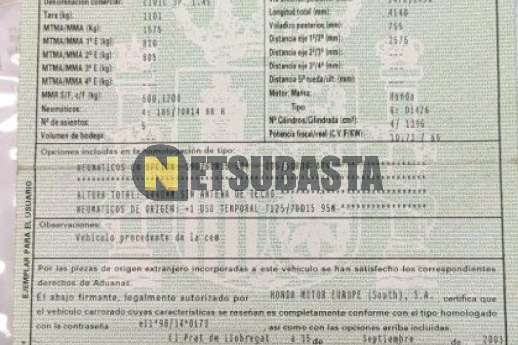 Honda Civic 1.4 2003