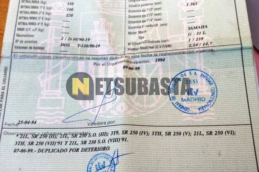 Yamaha SR 250 Special 1994