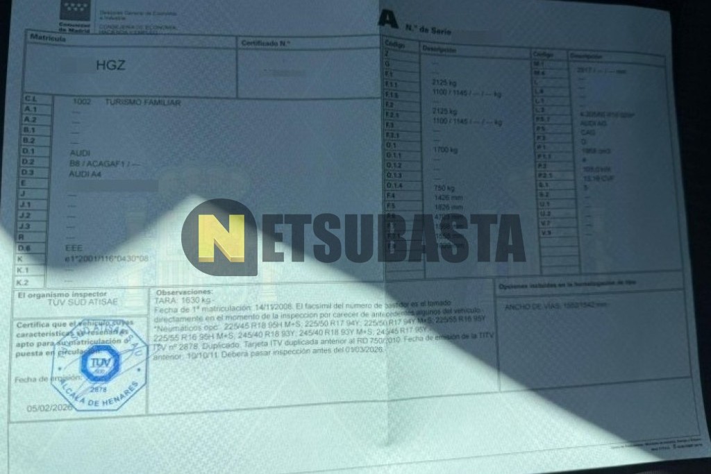 Audi A4 Avant 2.0 TDI multitronic DPF 2008