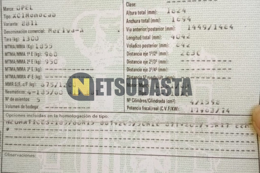 Opel Meriva 1.6 Easytronic 2004