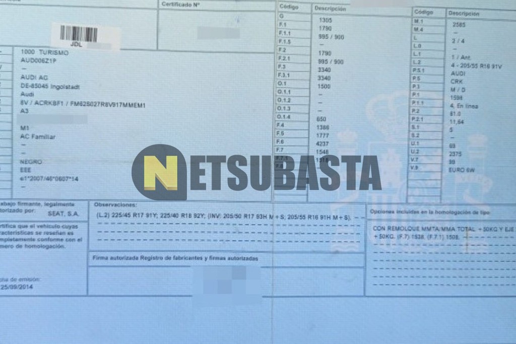 Audi A3 1.9 TDI 2015