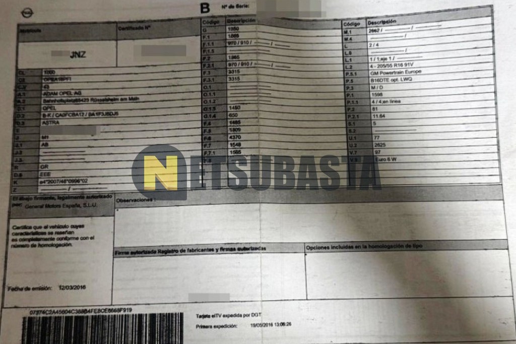 Opel Astra 1.6 CDTI 2016