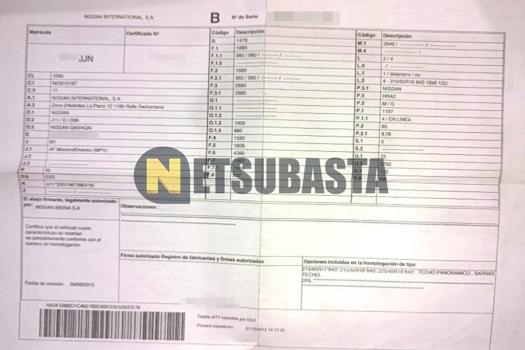 Nissan Qashqai 4x2 1.2 DIG-T XTRONIC 2015