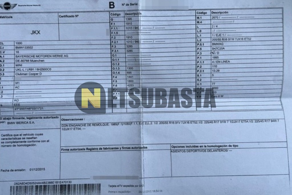 Mini Cooper D Clubman 2015